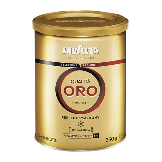 Кофе молотый LAVAZZA (Лавацца) &quot;Qualita Oro&quot;, натуральный, арабика 100%, 250 г, жестяная банка, 2058, фото 1