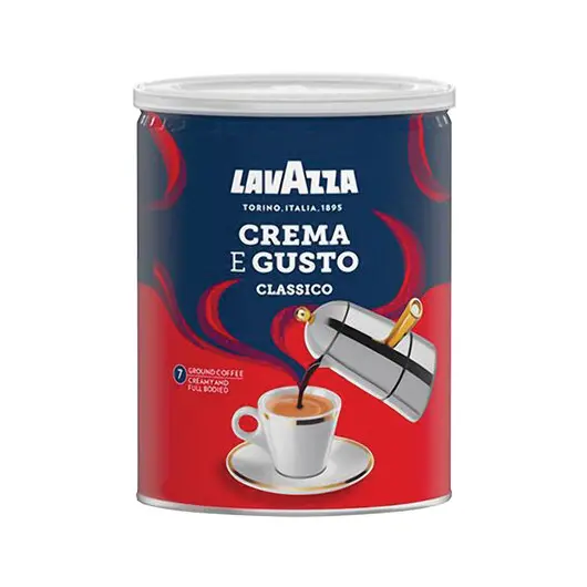Кофе молотый LAVAZZA (Лавацца) &quot;Crema e Gusto&quot;, натуральный, 250 г, жестяная банка, 3882, фото 1