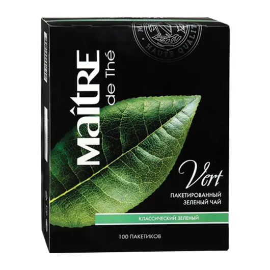 Чай MAITRE (МЭТР) &quot;Классический&quot;, зеленый, 100 пакетиков в конвертах по 2 г, бак285р, фото 2