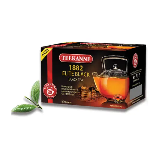 Чай TEEKANNE (Тиканне) &quot;Elite Black 1882&quot;, черный, 20 пакетиков по 2 г, 0306_4545, фото 1