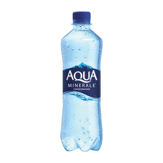 Вода ГАЗИРОВАННАЯ питьевая AQUA MINERALE (Аква Минерале), 0,5 л, пластиковая бутылка, 340038169, фото 1