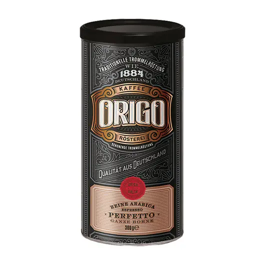 Кофе в зернах ORIGO (ОРИГО) &quot;Espresso Perfetto&quot;, арабика 100%, 300г, жестяная банка, ш/к 50446, 3014000300, фото 1