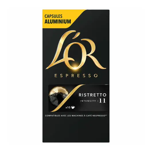 Кофе в алюминиевых капсулах L&#039;OR Espresso Ristretto для кофемашин Nespresso, 10шт*52г, ш/к 91643, 4028609, фото 4