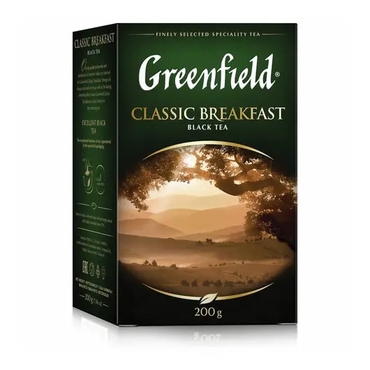 Чай GREENFIELD (Гринфилд) &quot;Classic Breakfast&quot;, черный, листовой, 200 г, картонная коробка, 0792-10, фото 2