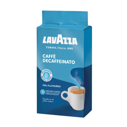 Кофе молотый LAVAZZA (Лавацца) &quot;Decaffeinato&quot;, без кофеина, 250 г, вакуумная упаковка, 1000, фото 2