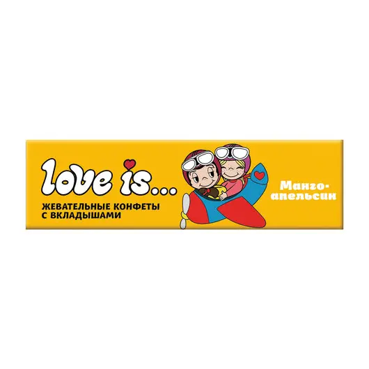 Жевательная конфета LOVE IS со вкусом Манго-апельсин, 25 г, 70386, фото 1