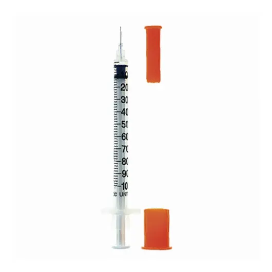 Шприц инсулиновый SFM, 1 мл. КОМПЛЕКТ 10 шт. в пакете, U-100 игла несъемная 0,3х8 - 3, 534253, фото 3