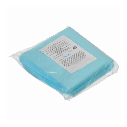 Салфетки ГЕКСА нестерильные, комплект 50 шт., 40х40 см спанбонд ламинированный 40 г/м2, голубые, фото 1