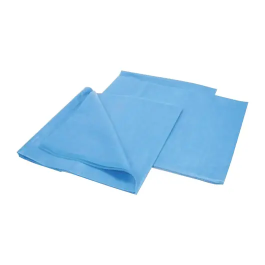 Комплект постельного белья КХ-19 ГЕКСА одноразовый нестерильный, 3 предмета, 25 г/м2, голубой, фото 1