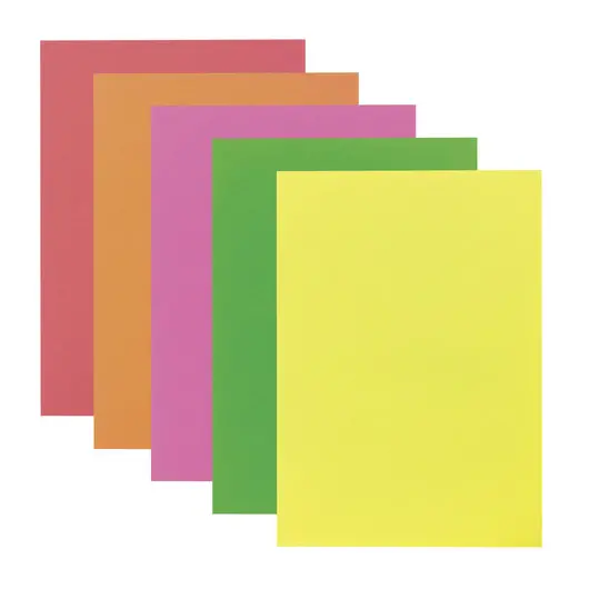 Цветная пористая резина (фоамиран) для творчества А4, толщина 2 мм, BRAUBERG, 5 листов, 5 цветов, неоновая, 660076, фото 3