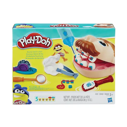 Набор для творчества PLAY-DOH Hasbro &quot;Мистер Зубастик&quot;, пластилин 5 цветов + аксессуары, в коробке, B5520, фото 2
