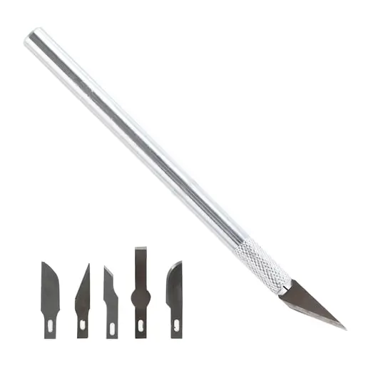 Инструмент для моделирования &quot;Нож цанговый&quot;, 6 лезвий в комплекте, металлический корпус, ЗВЕЗДА, 1103, фото 1
