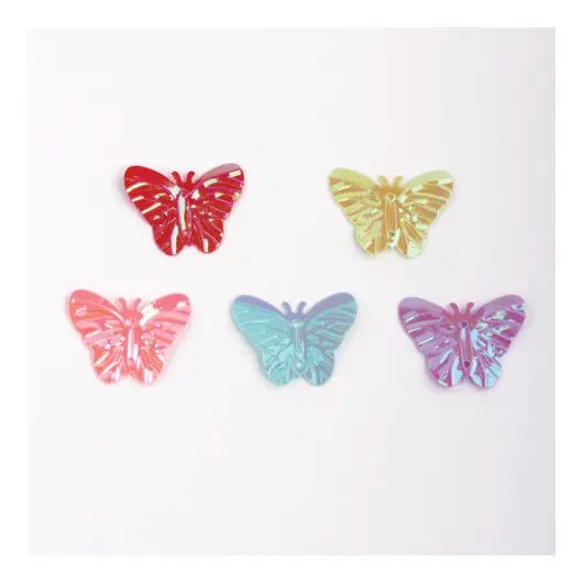 Пайетки для творчества &quot;Бабочки&quot;, яркие, цвет ассорти, 5 цветов, 15 мм, 20 грамм, ОСТРОВ СОКРОВИЩ, 661281, фото 3