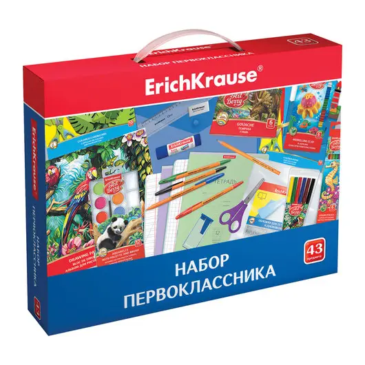 Набор для первоклассника в подарочной упаковке ERICH KRAUSE, 43 предмета, 45413, фото 1