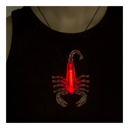 Светящаяся (неоновая) игрушка-кулон скорпион ЮНЛАНДИЯ, красный, длина 10,5 см, КОД_1С, 662096, фото 6