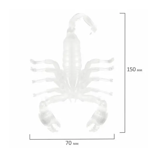 Светящаяся (неоновая) игрушка-кулон скорпион ЮНЛАНДИЯ, красный, длина 10,5 см, КОД_1С, 662096, фото 3
