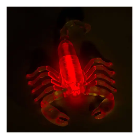 Светящаяся (неоновая) игрушка-кулон скорпион ЮНЛАНДИЯ, красный, длина 10,5 см, КОД_1С, 662096, фото 5