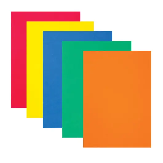 Цветная пористая резина (фоамиран) для творчества А4 ЮНЛАНДИЯ 5 ЯРКИХ ЦВЕТОВ, толщина 2 мм, с европодвесом, 662053, фото 2