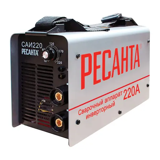 Сварочный аппарат инверторный САИ 220 РЕСАНТА, сварочный ток до 220 А, диаметр электрода до 5 мм, 65/3, фото 1