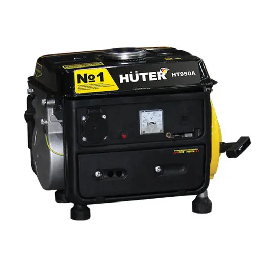 Электрогенератор Huter HT950A, бензиновый, мощность 0,95 кВт, напряжение 220 В, ручной стартер, 64/1/1, фото 2