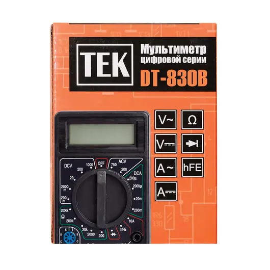 Мультиметр DT 830B, ТЕК (РЕСАНТА), жк-дисплей, 61/10/218, фото 3
