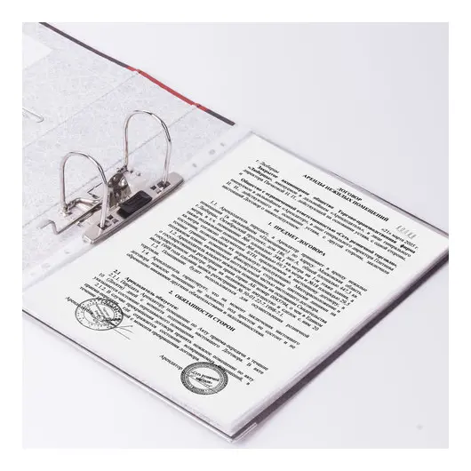 Папка-регистратор ERICH KRAUSE, с мраморным покрытием, &quot;содержание&quot;, 70 мм, красный корешок, 410, фото 7