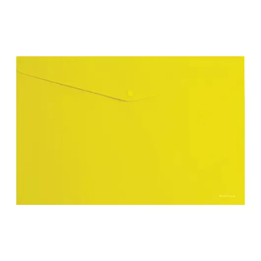 Папка-конверт с кнопкой ERICH KRAUSE &quot;Classic&quot;, A4, до 120 листов, непрозрачная, желтая, 0,18 мм, 47109, фото 1