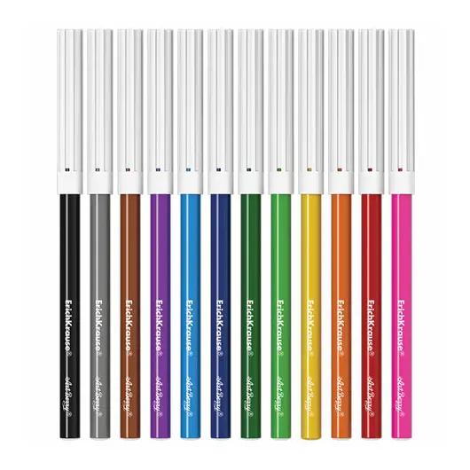 Фломастеры ERICH KRAUSE &quot;Artberry&quot; 12 цветов, суперсмываемые, вентилируемый колпачок, пластиковая упаковка, 47880, фото 2