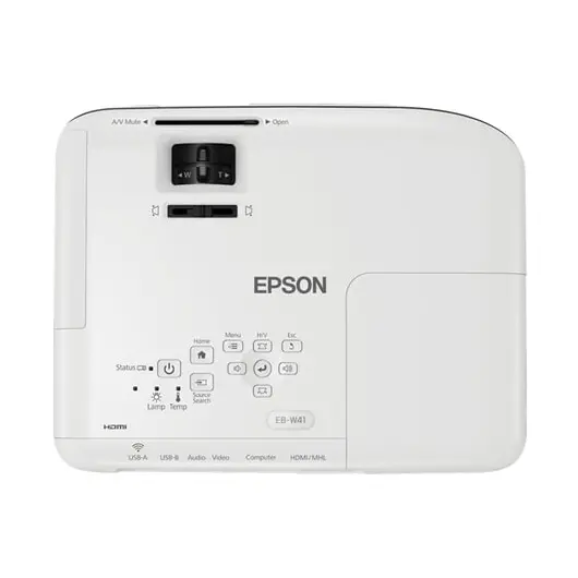 Проектор EPSON EB-W41, LCD, 1280x800, 16:10, 3600 лм, 10000:1, 2,5 кг, V11H844040, фото 4