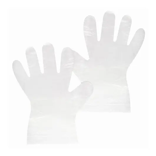 Перчатки полиэтиленовые одноразовые, ОТРЫВНЫЕ, КОМПЛЕКТ 50пар (100шт) размер L, ЛАЙМА, фото 11
