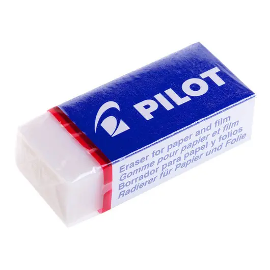 Ластик Pilot, прямоугольный, винил, картонный футляр, 42*18*11мм, фото 1