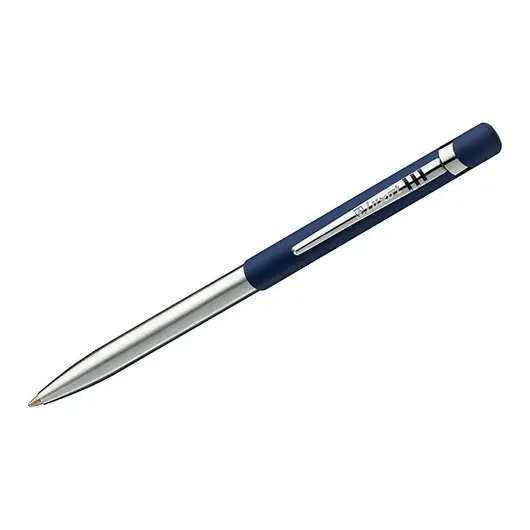 Ручка шариковая Luxor &quot;Gemini&quot; синяя, 1,0мм, корпус синий/хром, кнопочный механизм, фото 1