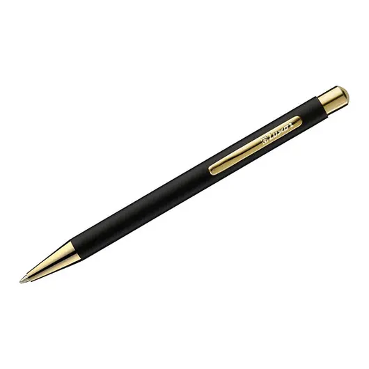 Ручка шариковая Luxor &quot;Nova&quot; синяя, 1,0мм, корпус черный/золото, кнопочный механизм, фото 1