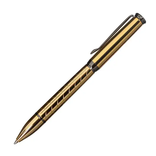 Ручка подарочная шариковая GALANT MALBRETT, корпус золот., детали оруж. металл, 0,7мм, синяя, 143502, фото 3