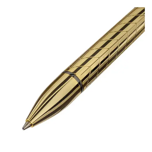 Ручка подарочная шариковая GALANT MALBRETT, корпус золот., детали оруж. металл, 0,7мм, синяя, 143502, фото 5