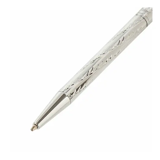 Ручка подарочная шариковая GALANT ASTRON SILVER, корпус серебр., детали хром, 0,7мм, синяя, 143527, фото 4