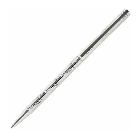 Ручка подарочная шариковая GALANT ASTRON SILVER, корпус серебр., детали хром, 0,7мм, синяя, 143527, фото 2