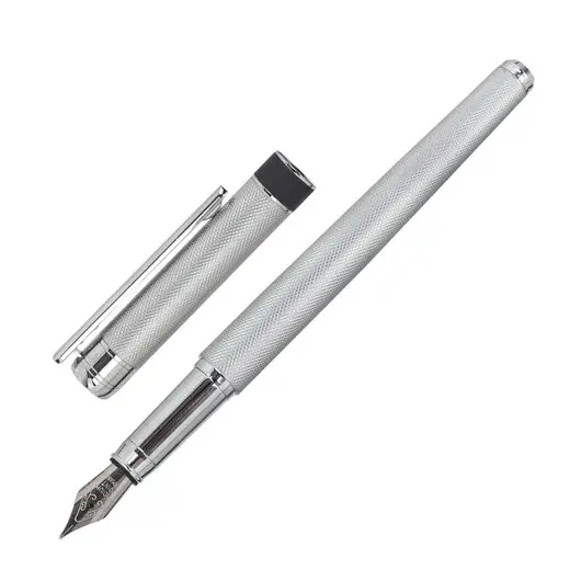 Ручка подарочная перьевая GALANT SPIGEL, корпус серебристый, детали хромированные, 0,8мм, 143530, фото 2