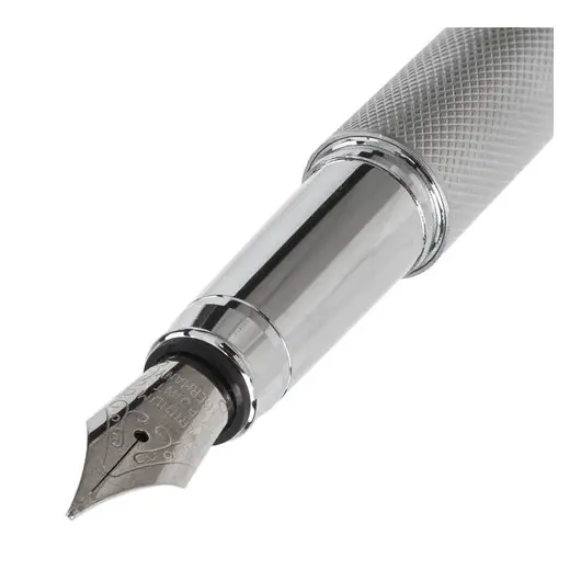 Ручка подарочная перьевая GALANT SPIGEL, корпус серебристый, детали хромированные, 0,8мм, 143530, фото 5