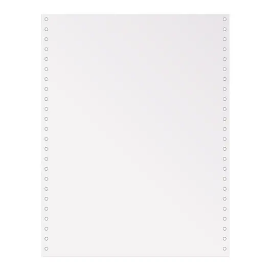 Бумага с отрывной перфорацией Starless, однослойная 240мм, шаг 12&quot;, 1600л., 96%, белый, фото 1