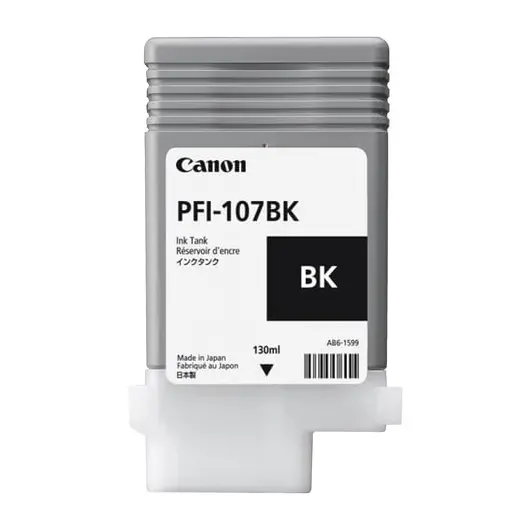 Картридж струйный CANON (PFI-107BK) PF680/685/780/785, черный, оригинальный, 130 мл, 6705B001, фото 1