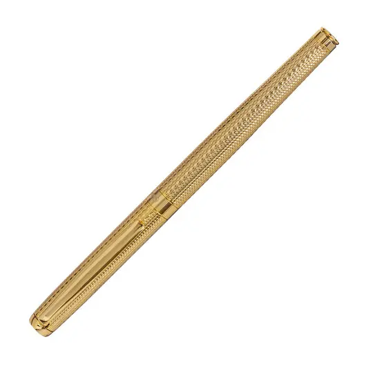 Ручка подарочная перьевая GALANT VERSUS, корпус золотистый, детали золотистые, 0,8мм, синяя, 143528, фото 3