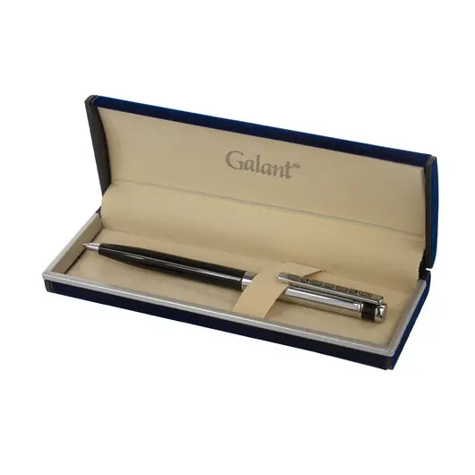 Ручка подарочная шариковая GALANT ACTUS, корпус серебр. с черн., детали хром, 0,7мм, синяя, 143518, фото 7