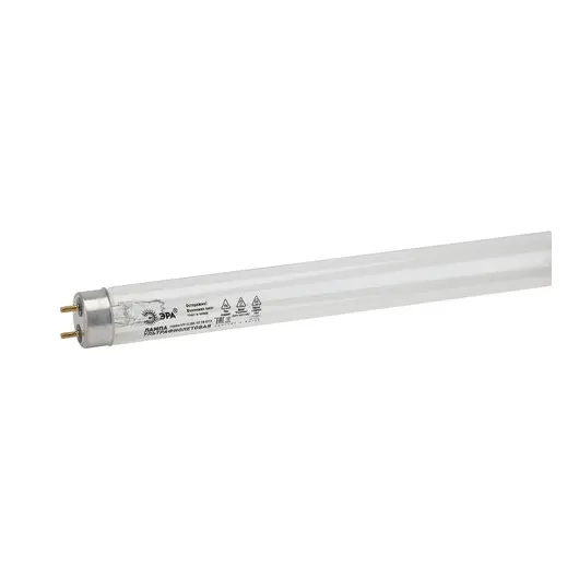 Лампа БАКТЕРИЦИДНАЯ ультрафиолетовая ЭРА UV-С, 15 Вт, G13, трубка 45 см, 48972, Б0048972, фото 1