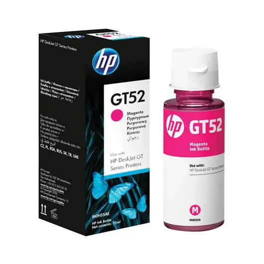 Чернила HP GT52 (M0H55AE) для СНПЧ DeskJet GT 5810/5820, пурпурный, ресурс 8000 стр., оригинальные, фото 1