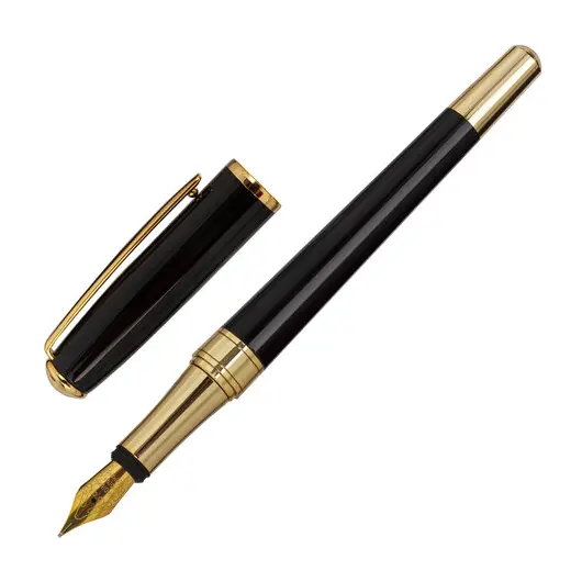 Ручка подарочная перьевая GALANT LUDUS, корпус черный, детали золотистые, 0,8мм, 143529, фото 2