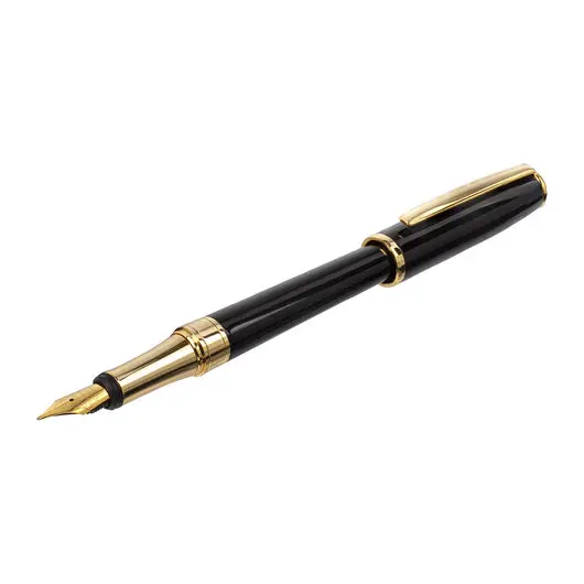 Ручка подарочная перьевая GALANT LUDUS, корпус черный, детали золотистые, 0,8мм, 143529, фото 4