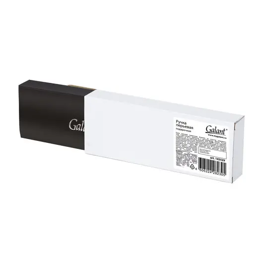Ручка подарочная перьевая GALANT LUDUS, корпус черный, детали золотистые, 0,8мм, 143529, фото 10