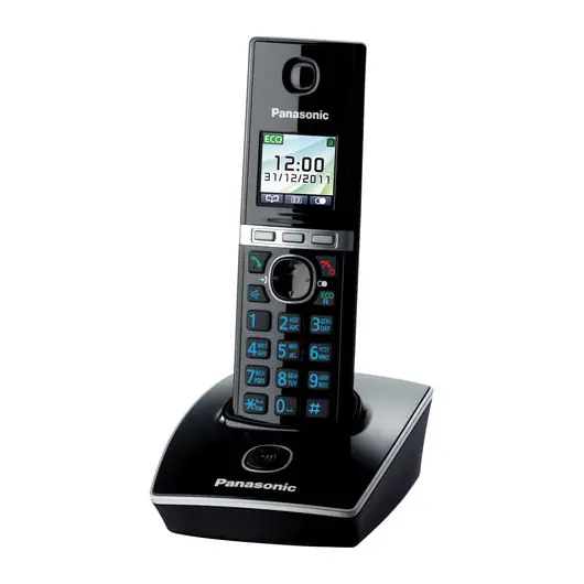 Радиотелефон PANASONIC KX-TG8051RUB, память 50 номеров, АОН, повтор, спикерфон, полифония, черный, фото 1