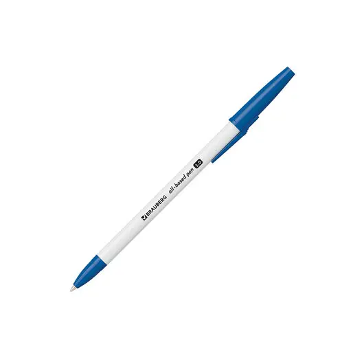 Ручка шариковая масляная BRAUBERG Stick Medium, СИНЯЯ, узел 1мм, линия 0,5мм, хххххх, 143419, фото 1